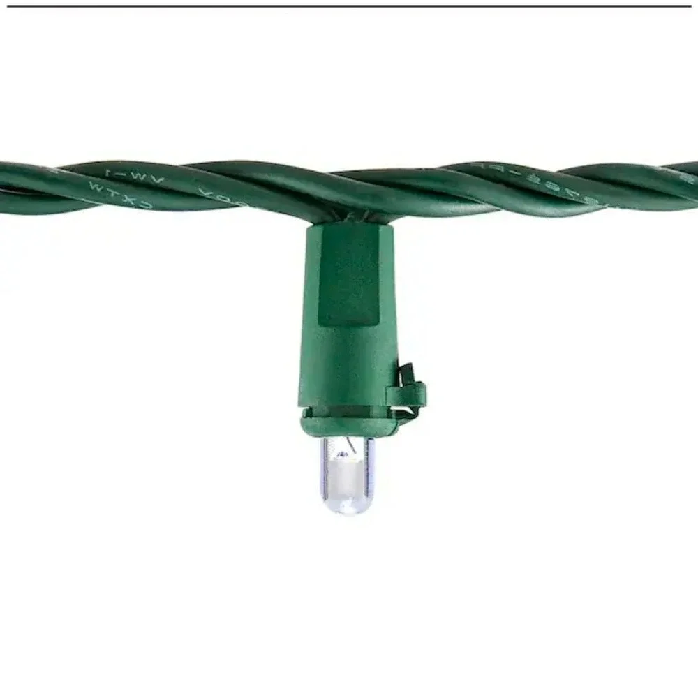 Home Accents Holiday 200 Cool White Dome LED Lights 58 ft Green Wire In/Outdoor‎